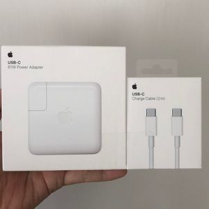 Apple USB-C laptop charger and cable